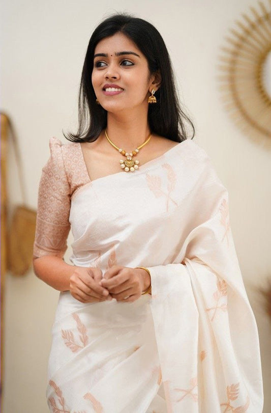 Banarasi Soft Lichi Silk Saree with Rich Pallu & Jacquard Weave
