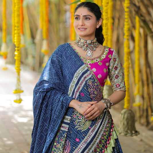 Vibrant Butter Silk Designer Lehenga Choli
