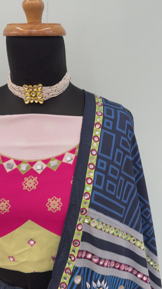 Vibrant Butter Silk Designer Lehenga Choli