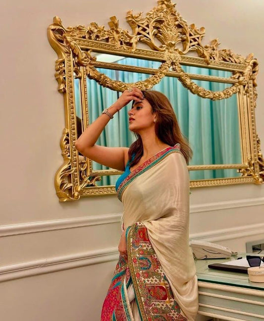 Art Silk Saree with Heritage Border