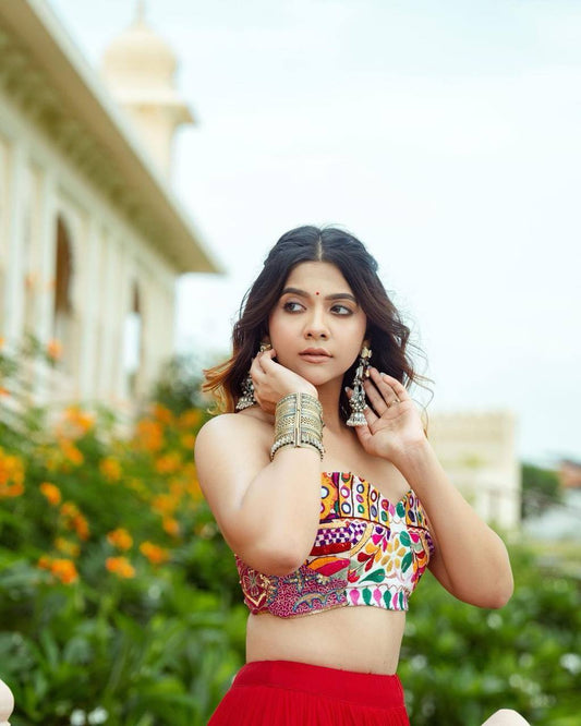 Elegant Tribal Fusion Printed Lehenga Choli