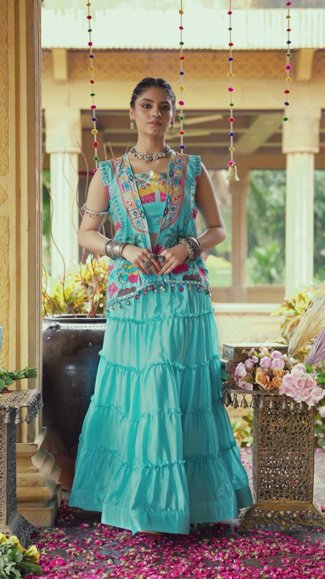 Royal Chinon Embroidered Lehenga Set