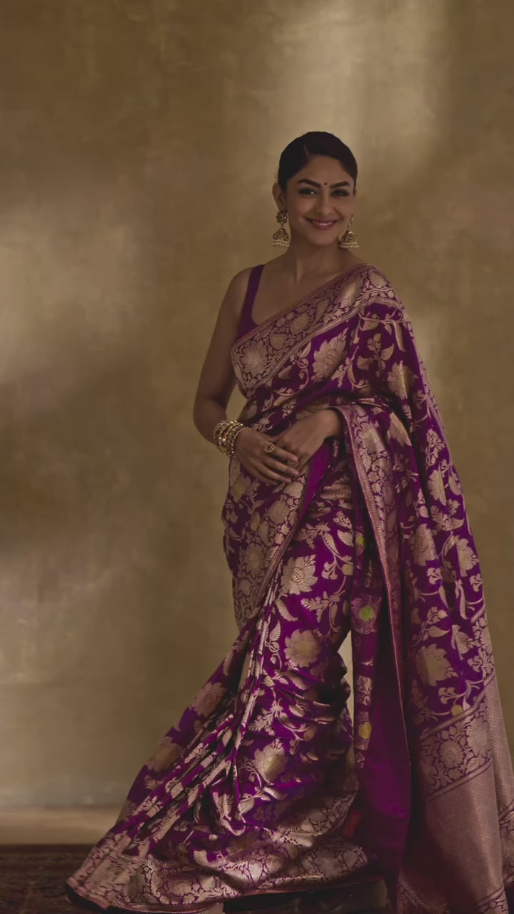 Royal Purple Banarasi Silk Saree